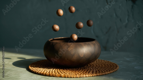 Abstract Floating Objects and Minimalist Design
