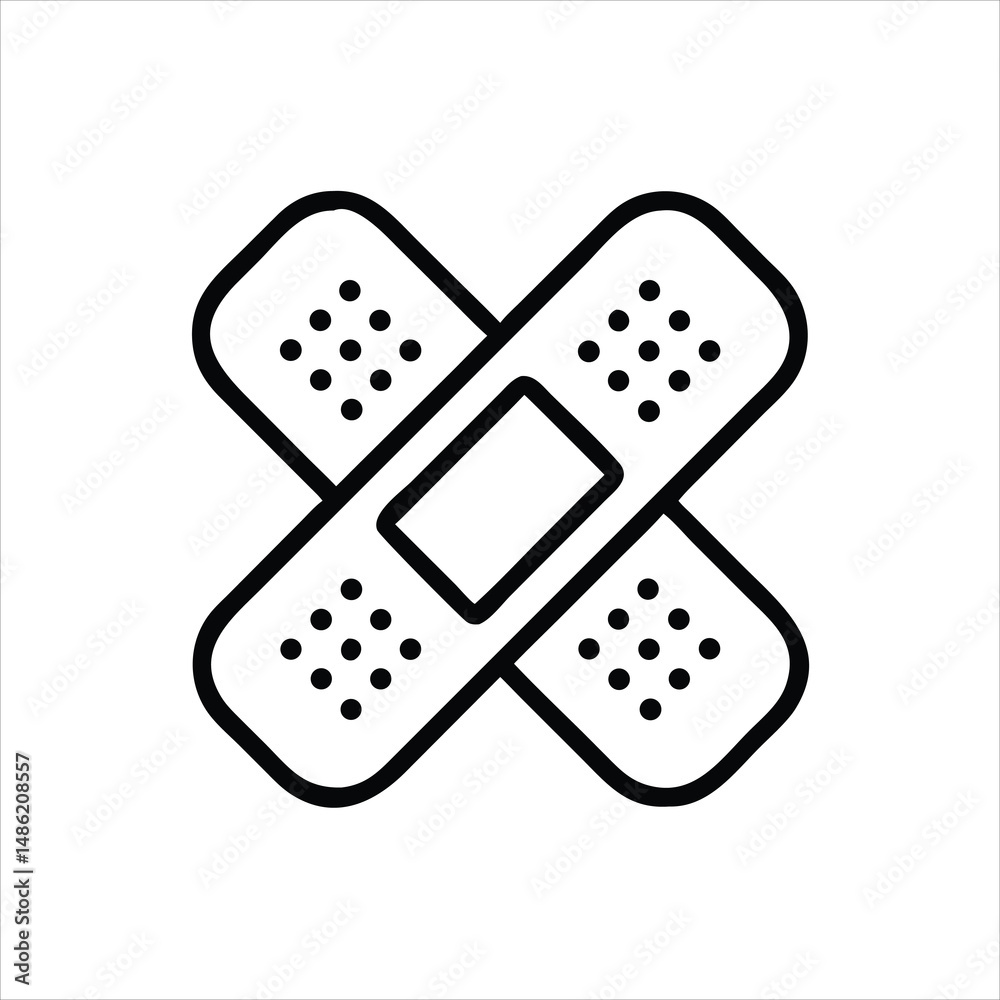 vector band aid icon button vector band aid icon button