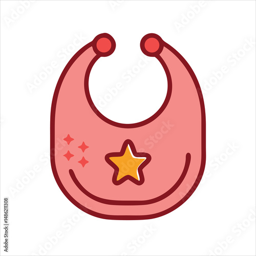 vector illustration of a bib