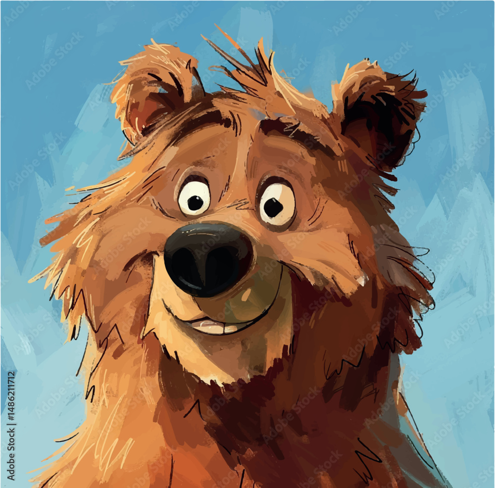 Obraz premium illustration, vector, drawing, happy, baby, cartoon, bear, design, hand drawn, animal, cute, art, fun, toy, character, kid, funny, teddy, childhood, graphic, isolated, smile, clip art, adorable, 