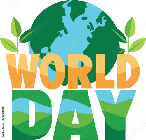 A banner with the text World Environment Day for 5th June, Vector illustration