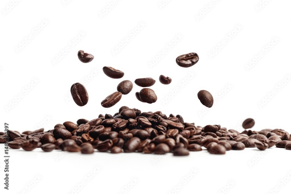 Naklejka premium Coffee beans photography beverage football.