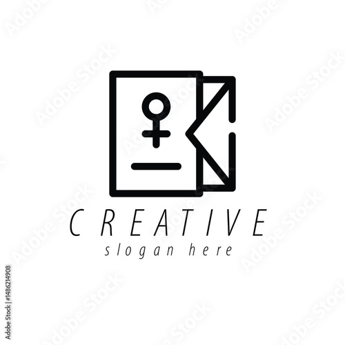 Creative Minimalist Logo Design. Modern Line Art Vector Icon