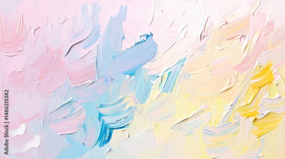 Fototapeta premium Vibrant pastel abstract strokes create a captivating canvas texture.