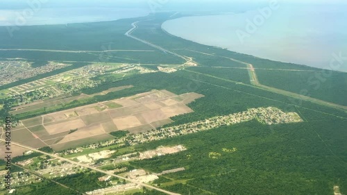Aerial View of Lake Pontchartrain, New Orleans, Louisiana  photo