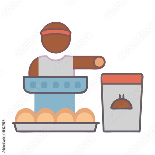 chef with a tray