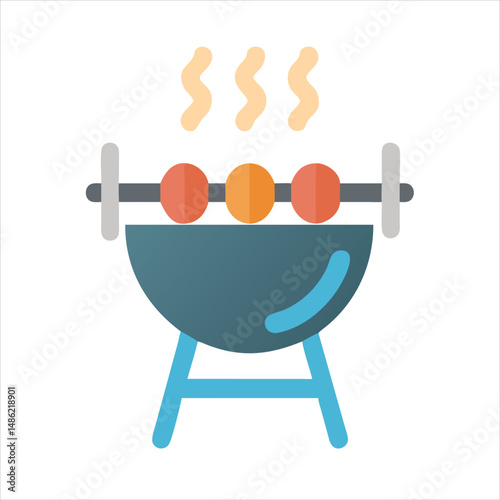 sausages on the grill