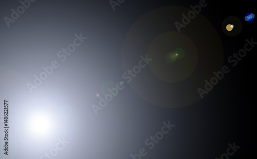 Light leaks flare light efffects, lens flare isolated on black background.