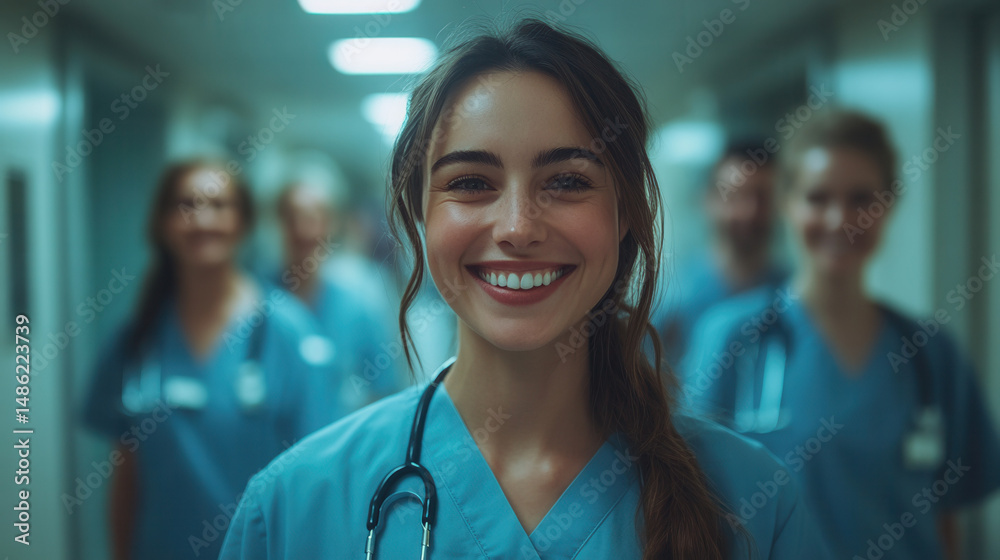 Fototapeta premium doctor on solid background 