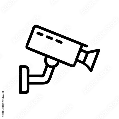 CCTV Security Camera Icon Representing Property Surveillance and Safety