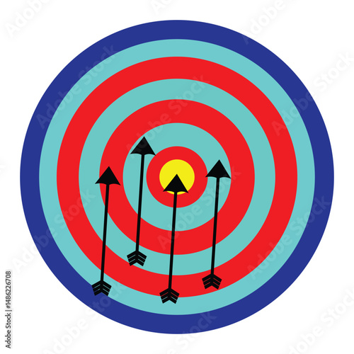  Three board targets for archers in field with bold text to commemorate National Archery Day