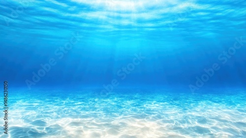 Submerged Serenity: An Underwater Vista of Tranquil Azure Depths