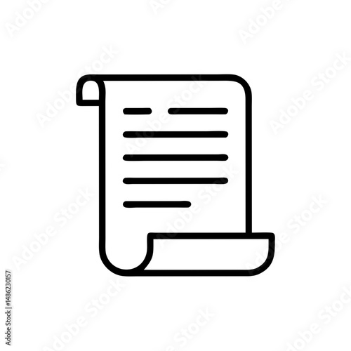 Paper Document Icon Representing Legal Deed and Property Ownership
