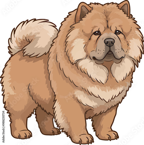 Breed Chow Chow Dog Vector