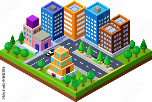 vector illustration of a city