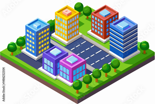 vector illustration of a city