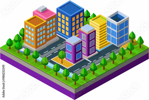vector illustration of a city