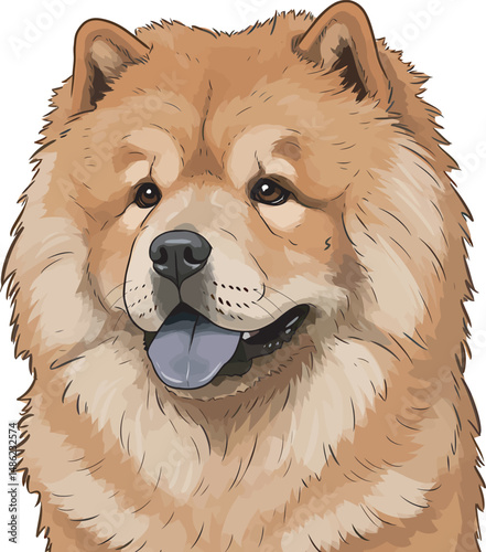 Breed Chow Chow Dog Vector