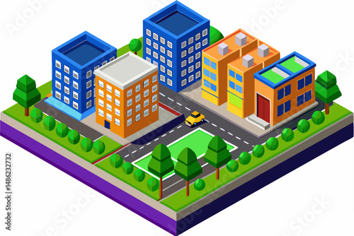 vector illustration of a city