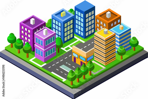 vector illustration of a city