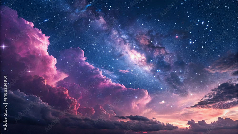 Naklejka premium A Nebula in the Night Sky