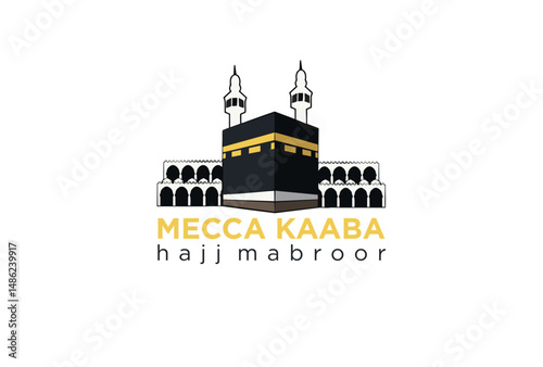 Hajj Mabroor: Pilgrimage to Makkah  vektor ilustration