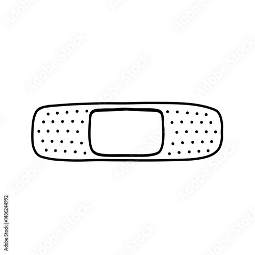 hand drawn of adhesive bandage