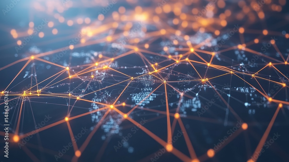 Logistics network flat design side view global supply chain theme 3D render Complementary Color Scheme. Logistics network flat design side view global supply chain theme 3D render Complementary Color Scheme.
