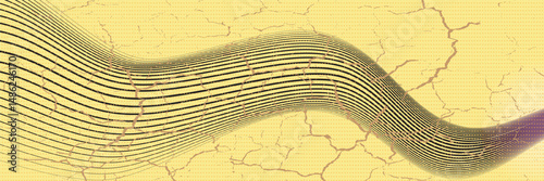 abstract yellow background art wave design. Eps 10