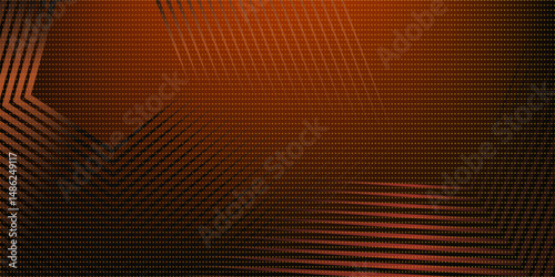 orange gradient background. Modern lines curves abstract presentation background. Luxury paper cut background