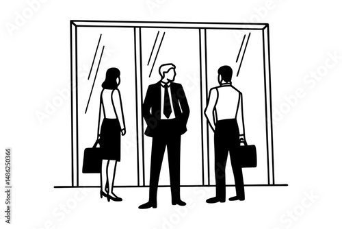 Business Team Silhouettes Set Professional Corporate People Icons Collection 