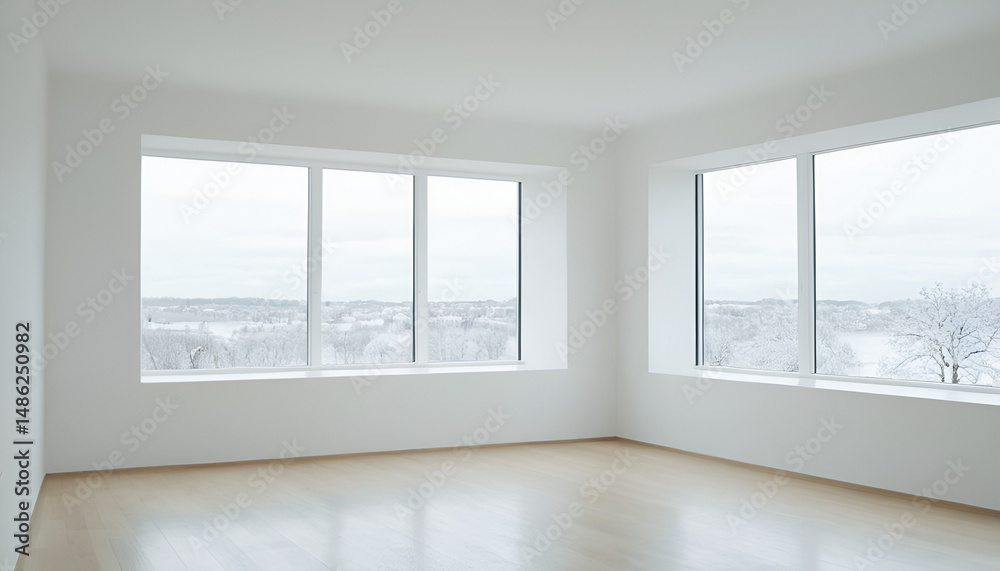 Fototapeta premium room with window and curtains