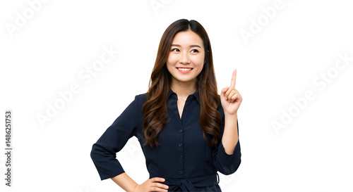 Successful businesswoman has a great idea business woman thinking innovation concept