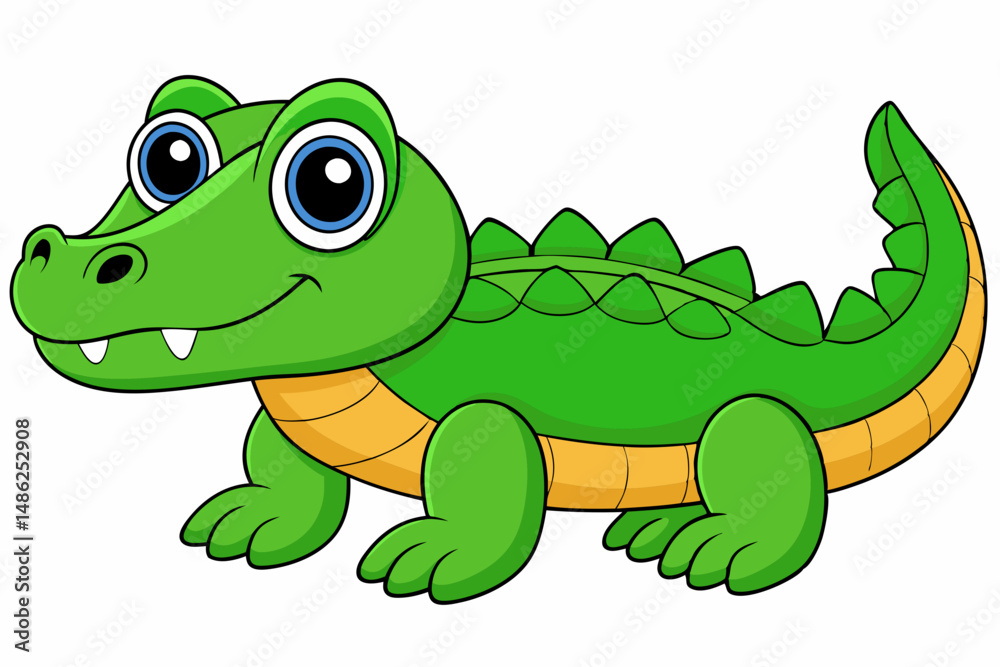 Naklejka premium alligator vector on white background