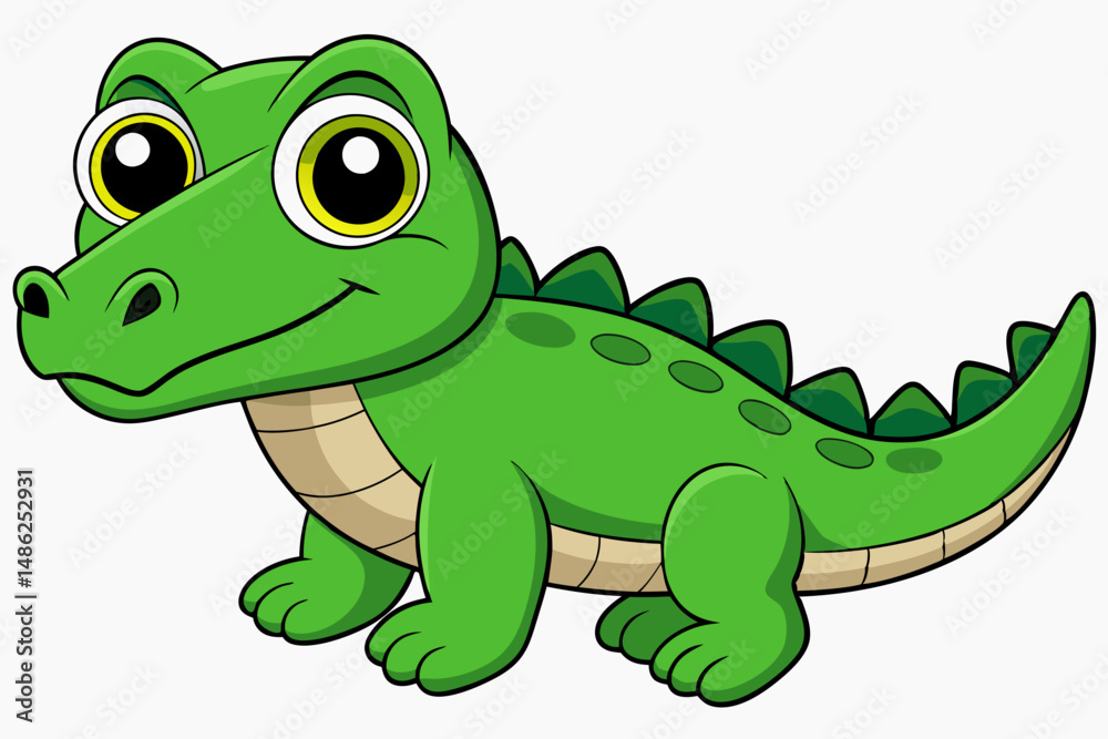 Obraz premium alligator vector on white background