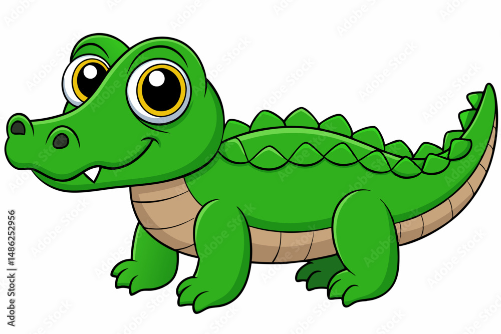 Fototapeta premium alligator vector on white background