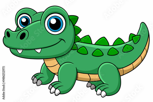 alligator vector on white background