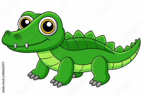 alligator vector on white background