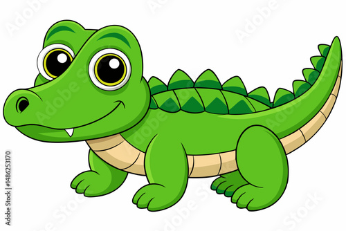 alligator vector on white background