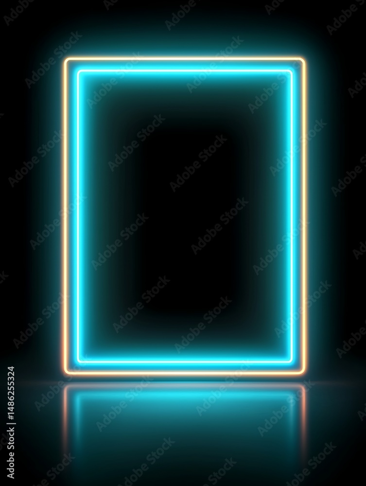 Neon rectangle frame Neon rectangle frame