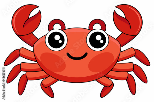 crab vector on white background