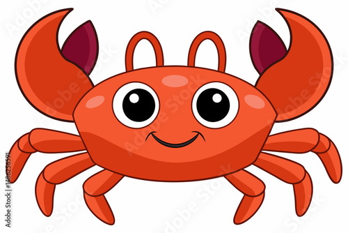crab vector on white background