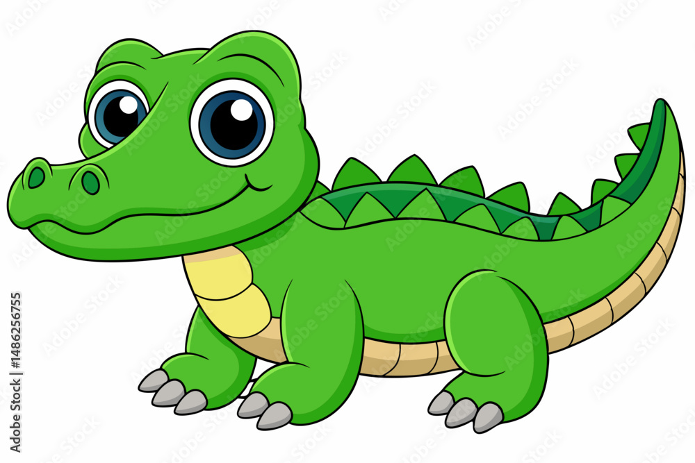 Fototapeta premium crocodile vector on white background