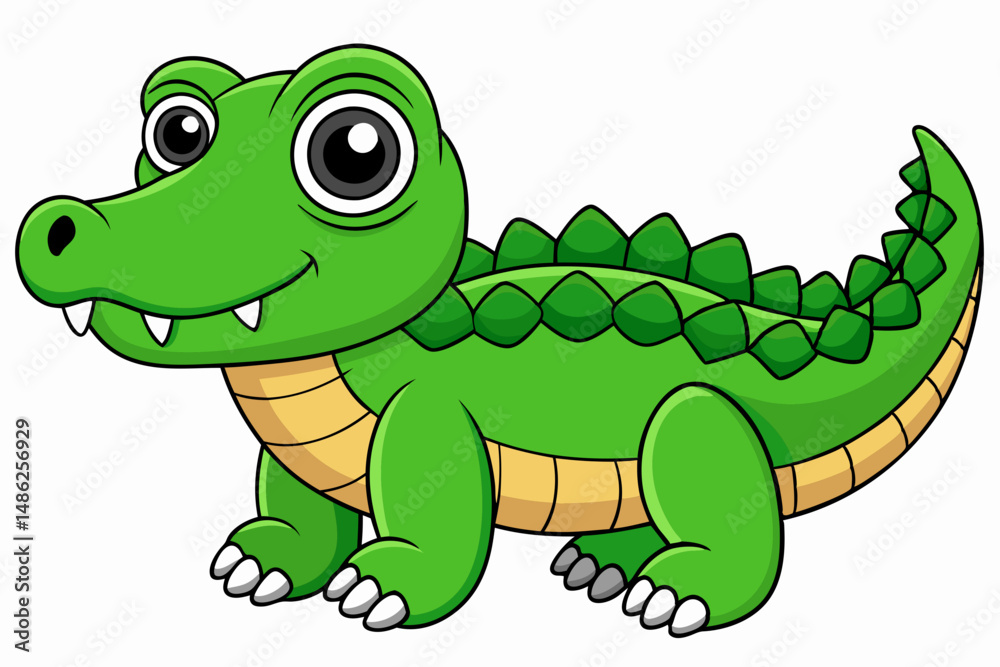 Fototapeta premium crocodile vector on white background