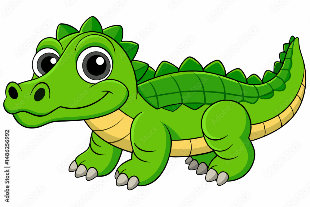 Fototapeta premium crocodile vector on white background