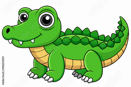 crocodile vector on white background
