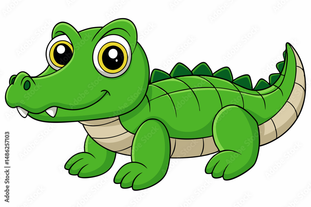 Obraz premium crocodile vector on white background