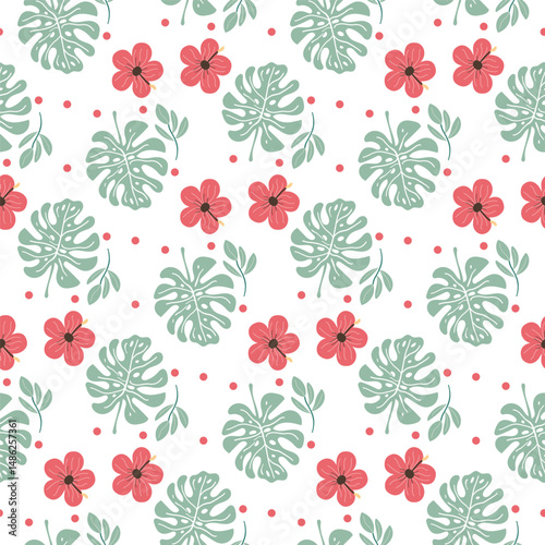 seamless background with flowers