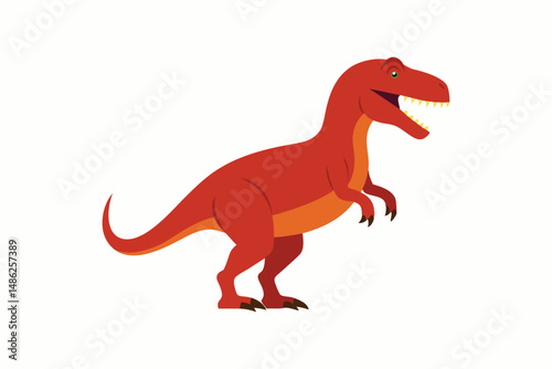 Tyrannosaurus Rex Dinosaur Vector Art Illustration 