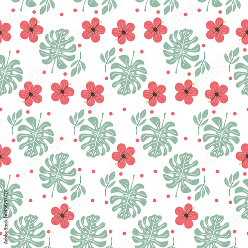 seamless background with flowers